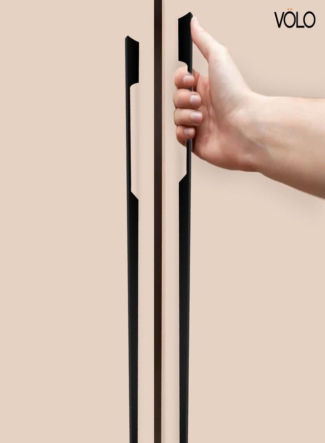VOLO Cabinet Handles - Multi-Use Aluminium Pull Handles for Wardrobes, Drawers, Sliding Closets & Doors in Kitchen, Office & Bedroom | Pack of 2 (SAC-40) (Black, 900MM (36 INCH)) - Image 4